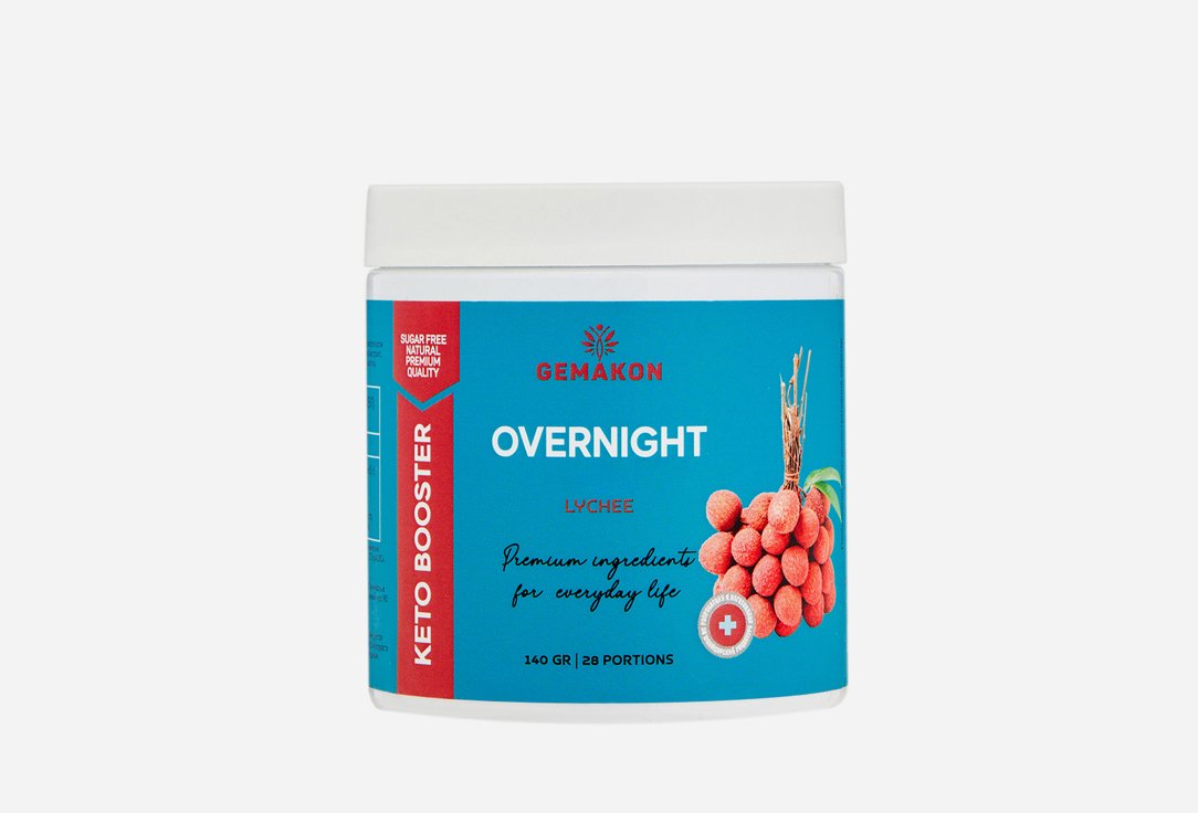 Изображение товара БАД для снижения веса GEMAKON Keto Booster overnight L-карнитин 150 мг со вкусом личи