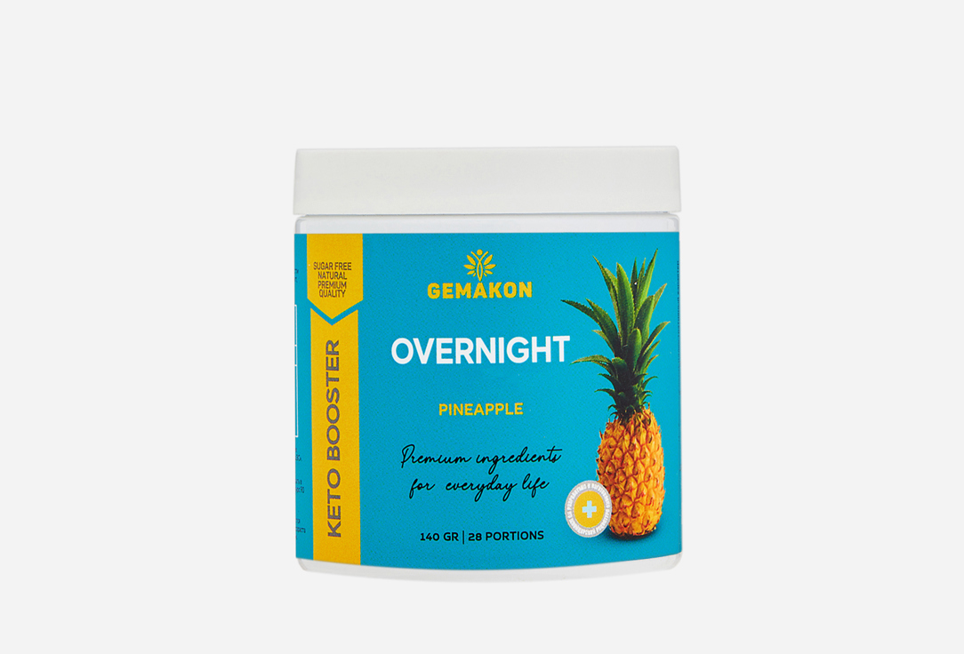 

БАД для снижения веса GEMAKON, Keto Booster overnight L-карнитин 150 мг со вкусом ананас 140 г