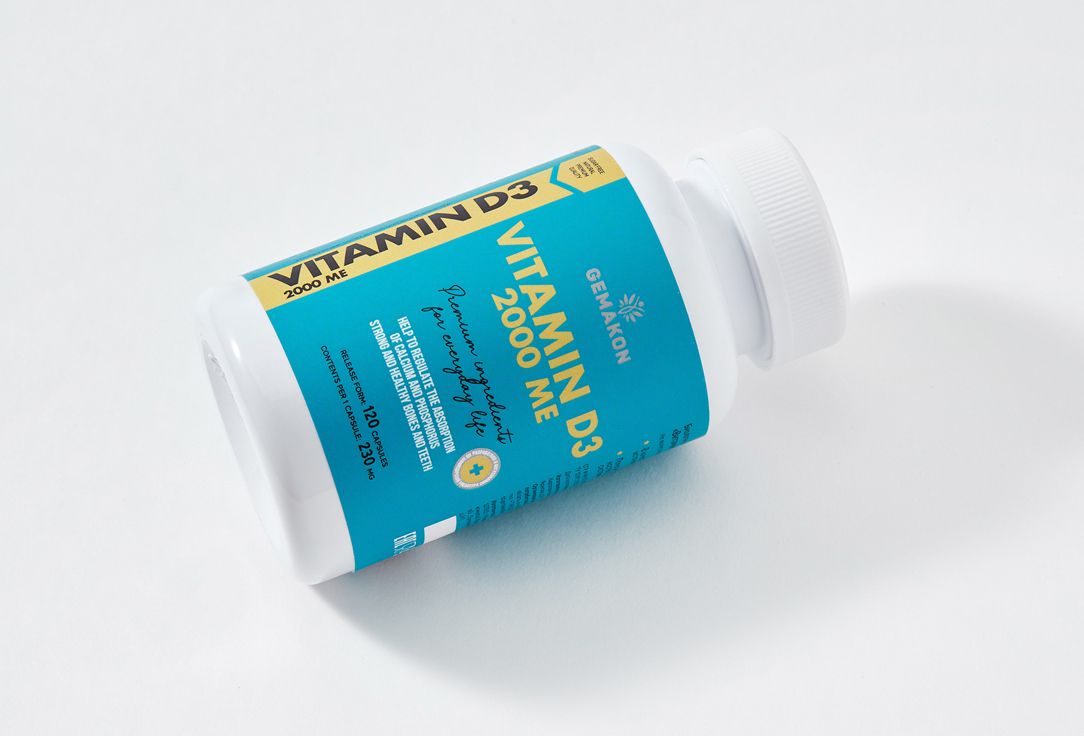 

Витамин D3 GEMAKON, VITAMIN D3 2000 ME в капсулах 120 шт