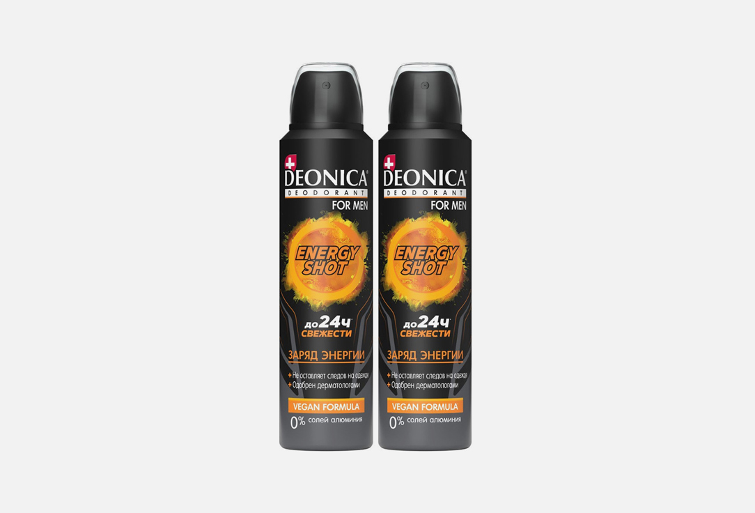 

Набор антиперспирантов DEONICA, Energyshot Vegan Formula 2 шт