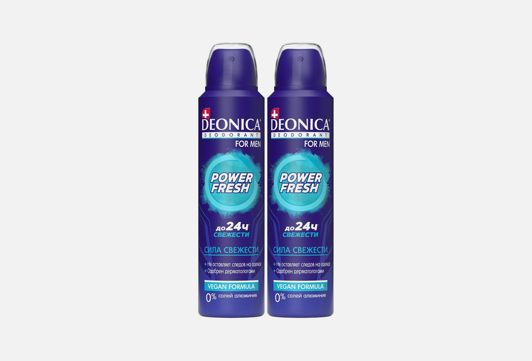 Набор дезодорантов DEONICA Power Fresh Vegan Formula 2 шт