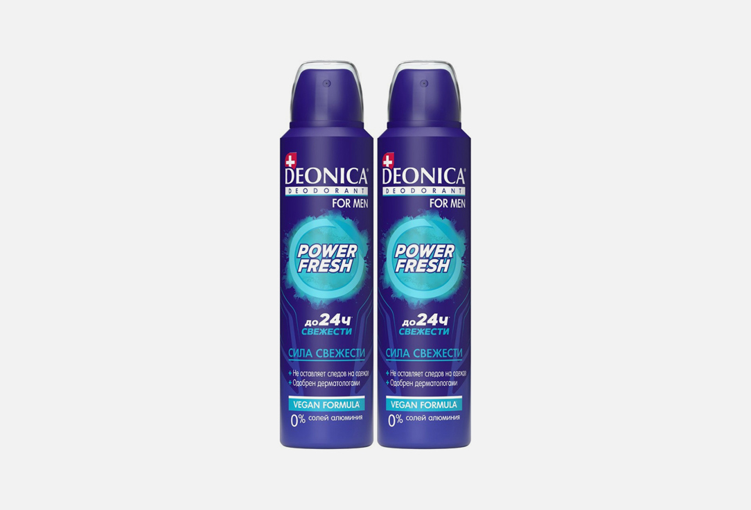 

Набор дезодорантов DEONICA, Power Fresh Vegan Formula 2 шт