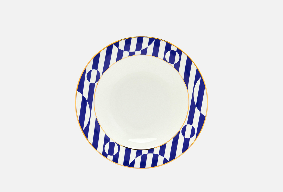 

ТАРЕЛКА ИМПЕРАТОРСКИЙ ФАРФОРОВЫЙ ЗАВОД, Синий, 2 Yes and no, Blue 23.5 см