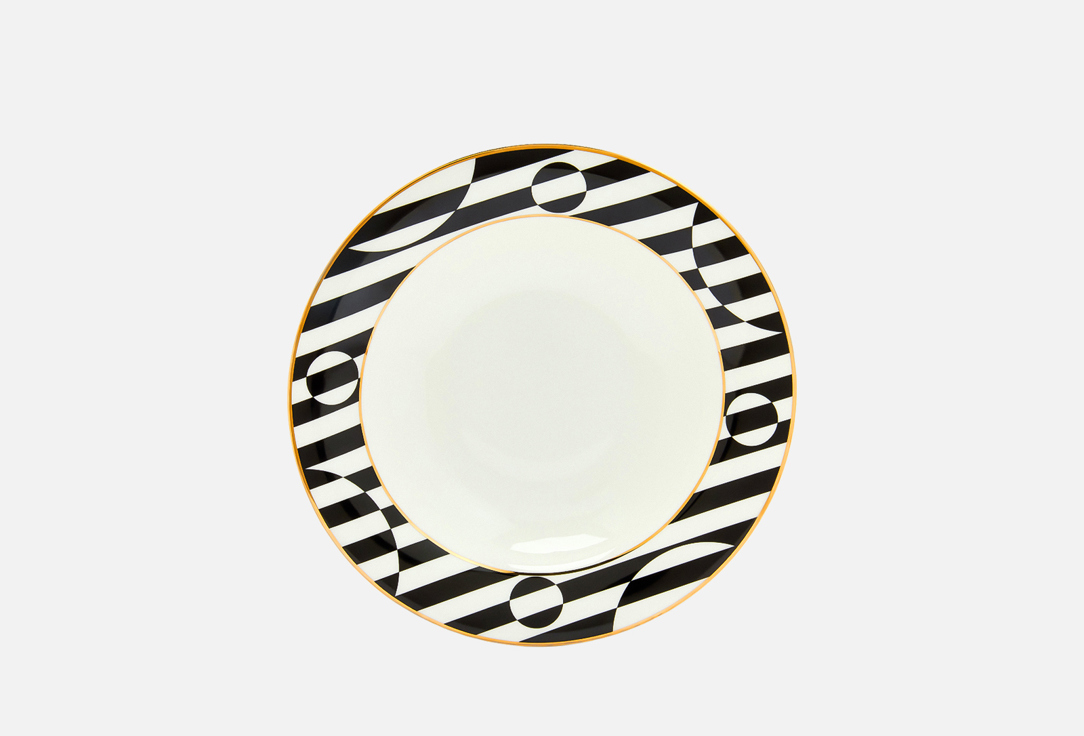 

ТАРЕЛКА ИМПЕРАТОРСКИЙ ФАРФОРОВЫЙ ЗАВОД, Черный, 2 Yes and No, Black 23.5 см