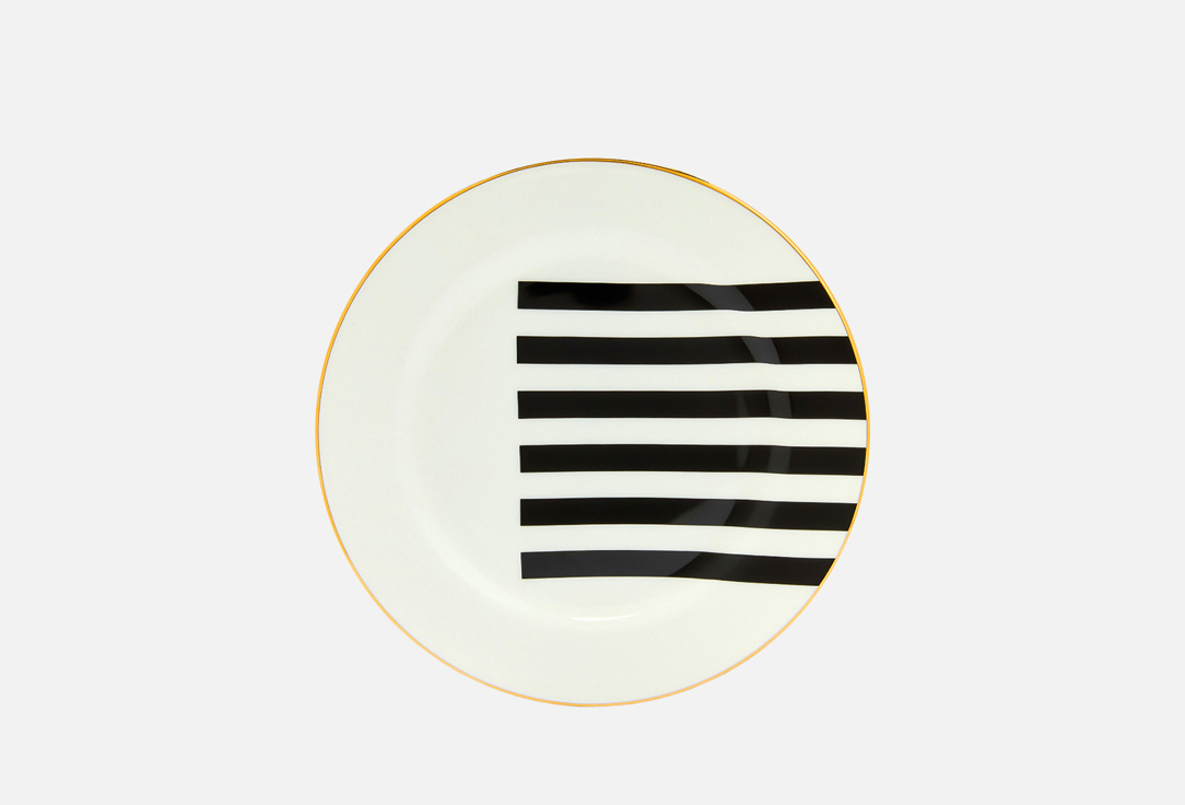 Изображение товара Элитная тарелка из костяного фарфора Императорский фарфоровый завод 20 см черная