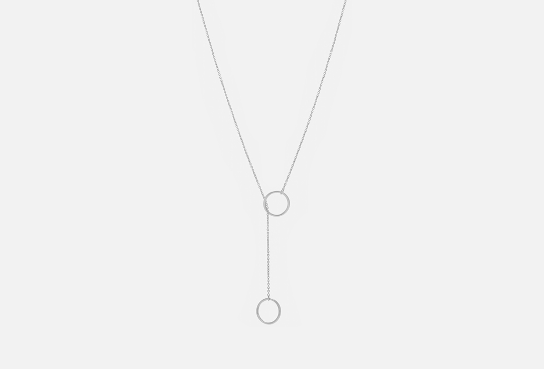 Изображение товара Колье-галстук серебряное Tilda Lariat Necklace with Circle in Silver
