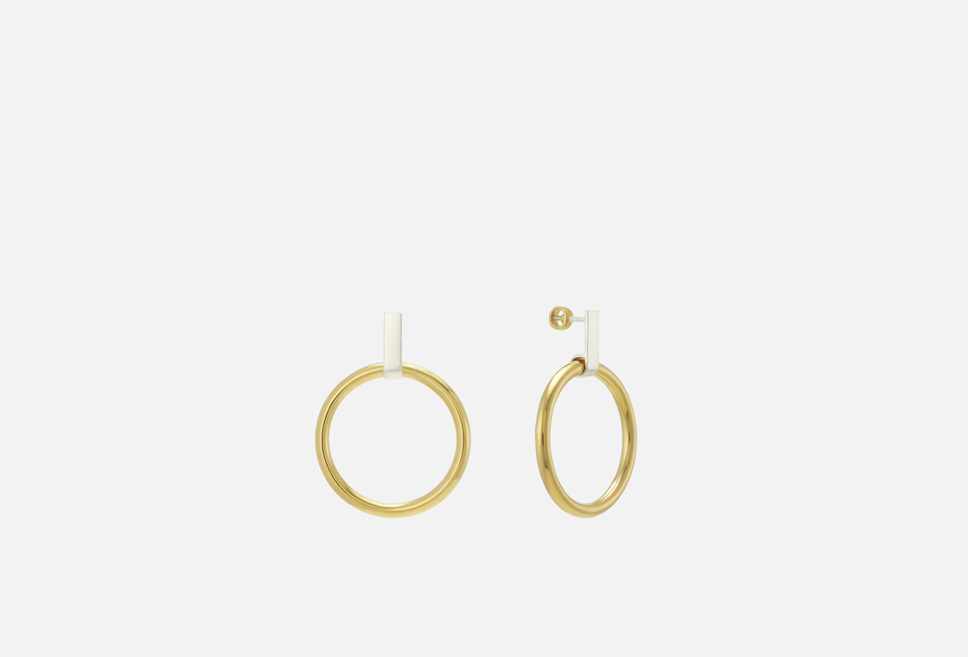 Изображение товара Серьги серебряные Tilda Silver Earrings with Gold-Plated Halo