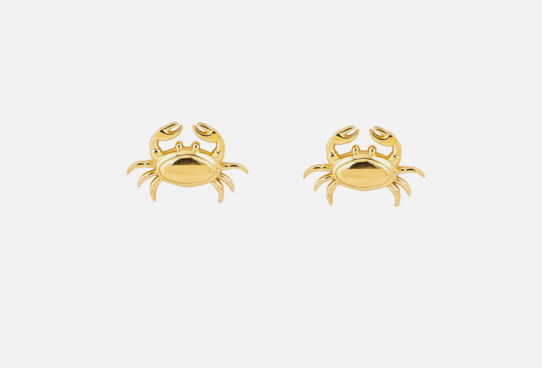 Пусеты серебряные Tilda Gold-Plated Crab 