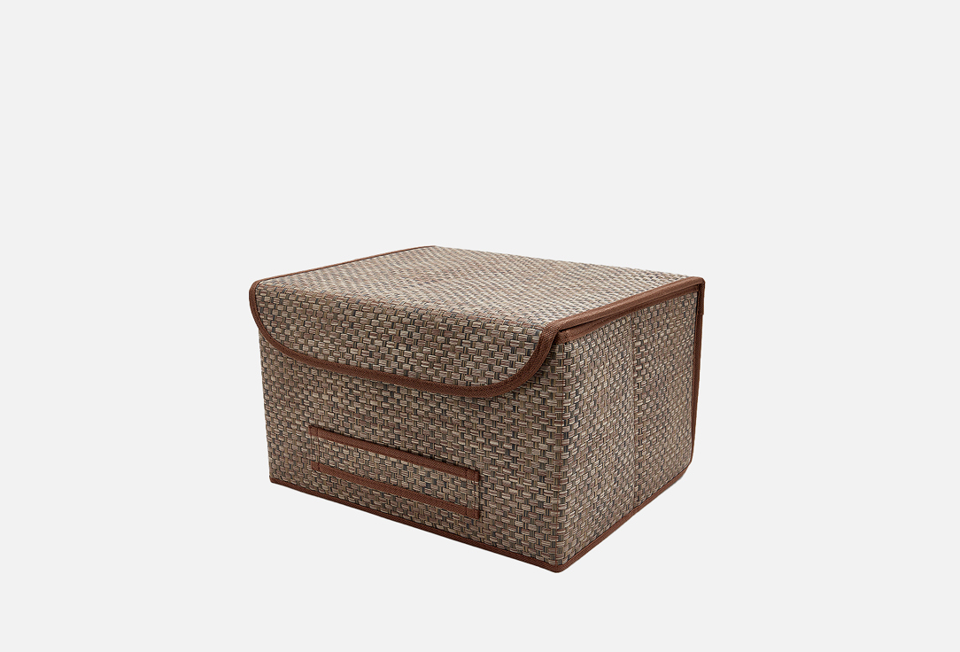 Изображение товара Коробка для хранения с крышкой CASY HOME 35х30х22, бежевый