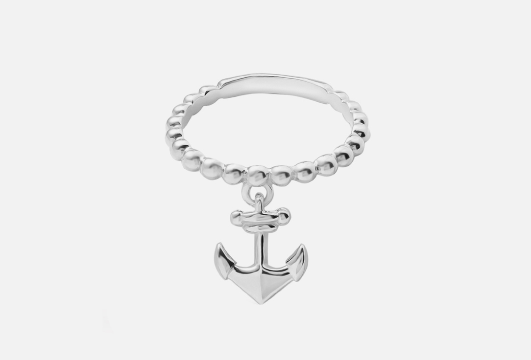 Изображение товара Серебряное кольцо с подвеской якорь морская тематика 925 пробы
