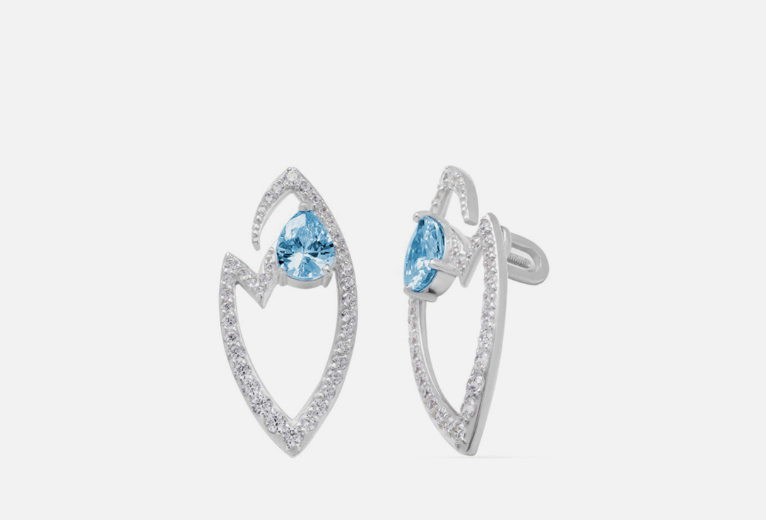 Изображение товара Серьги-пусеты серебряные Pepela Jewelry Stud earrings with blue stones