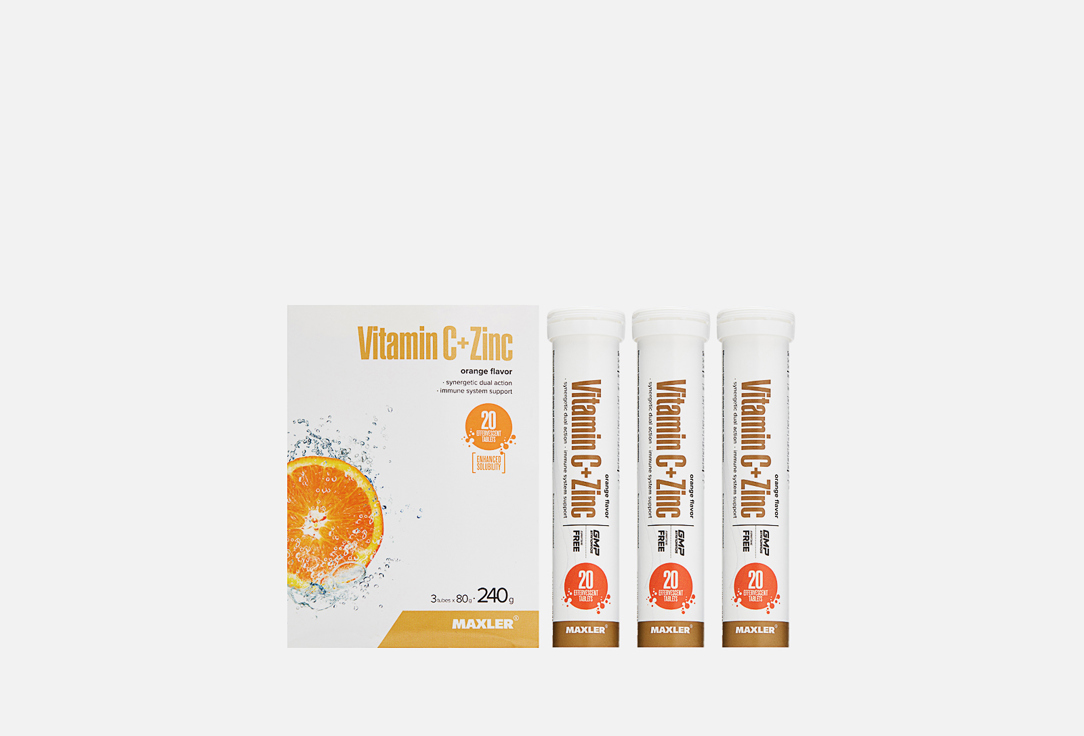 Изображение товара БАД для укрепления иммунитета MAXLER Vitamin C + Zinc в таблетках