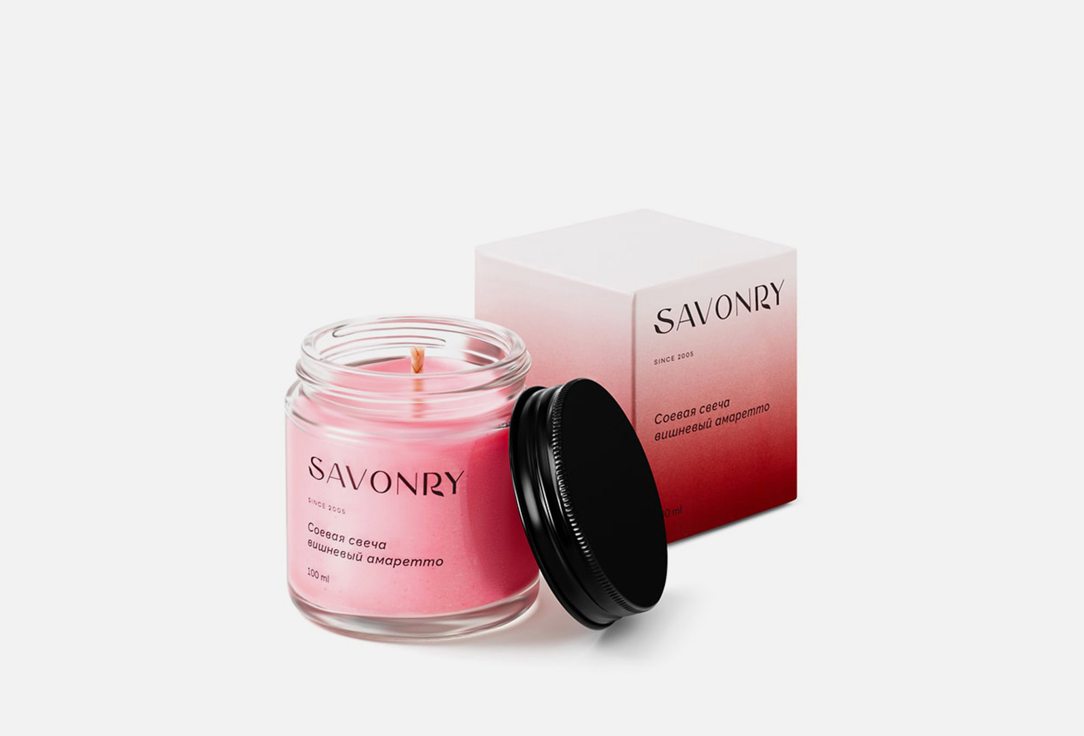 Ароматическая свеча SAVONRY Cherry Amaretto