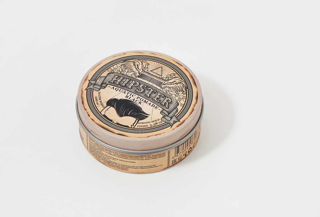 

помада для укладки волос HIPSTER, Aquatic pomade black 100 мл