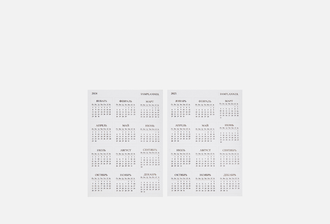 

Набор стикеров IAMPLANNER, Calendars 24/25 2 шт