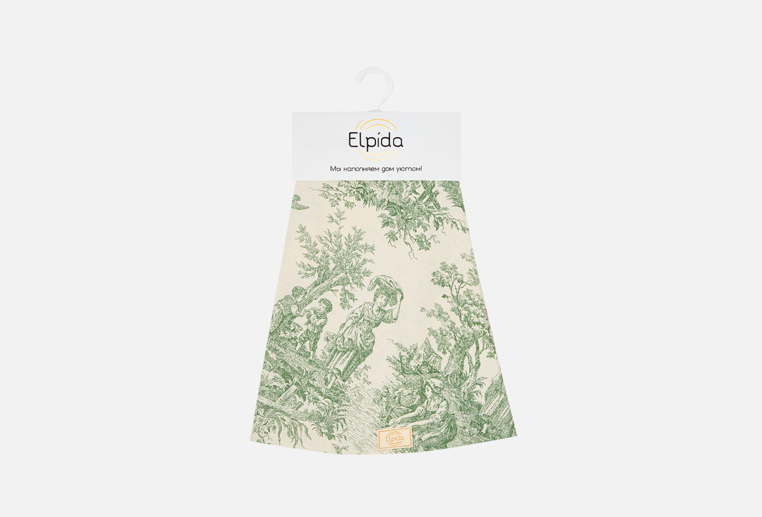 Изображение товара Скатерть Elpida Туаль де Жуи зелёная, круглая, D 170