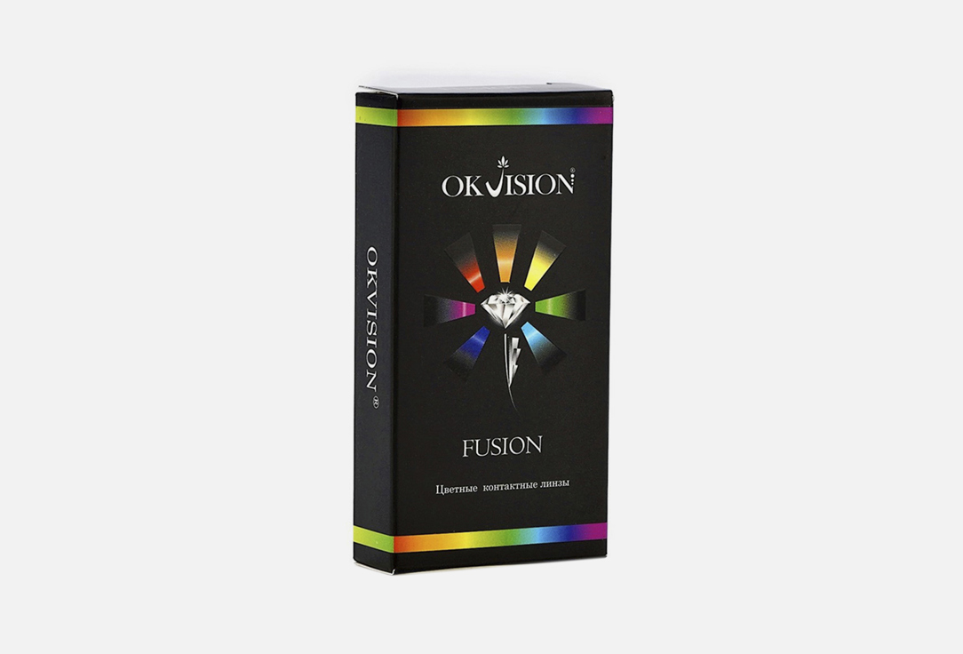 Цветные контактные линзы, квартальные OKVISION Fusion bc 8,6, dia 14, 2 шт -4.00 оптическая сила