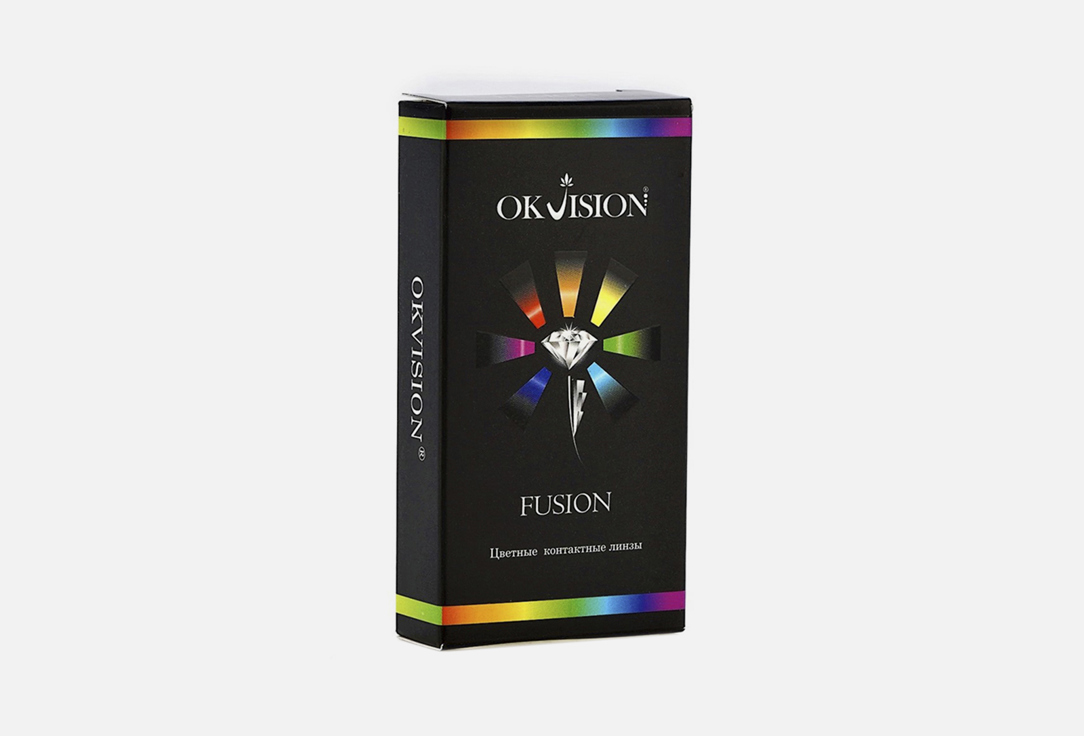 Цветные контактные линзы, квартальные OKVISION Fusion bc 8,6, dia 14, 2 шт -3.50 оптическая сила