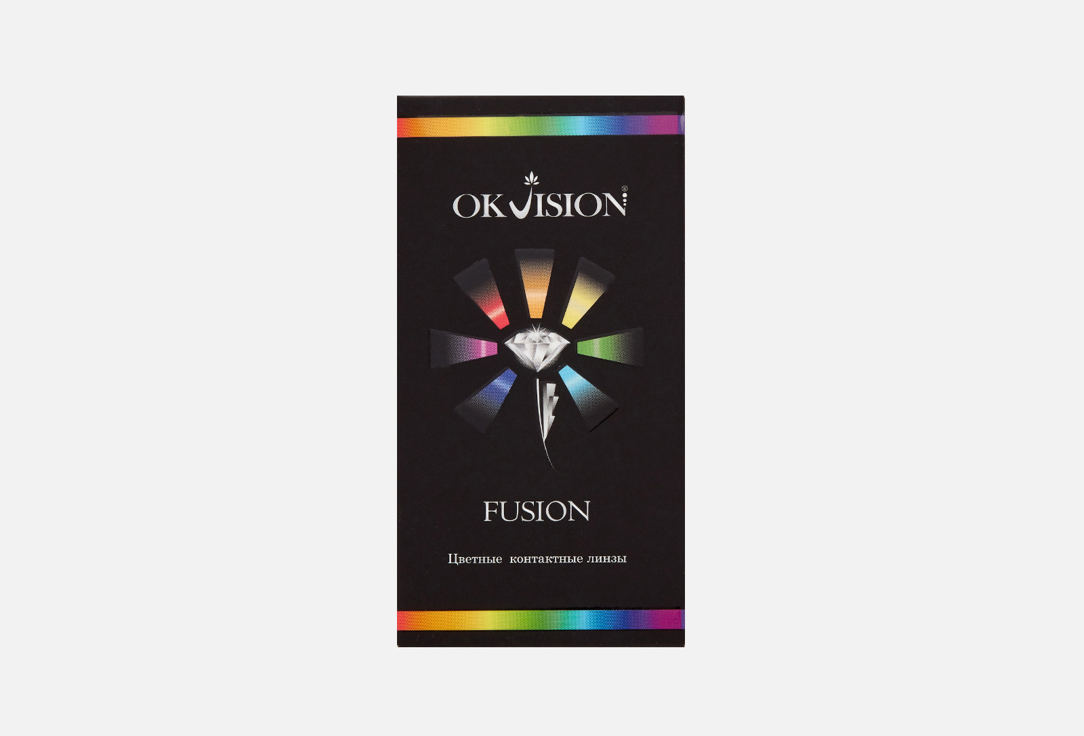Цветные контактные линзы, квартальные OKVISION Fusion bc 8,6, dia 14, 2 шт 0.00 оптическая сила