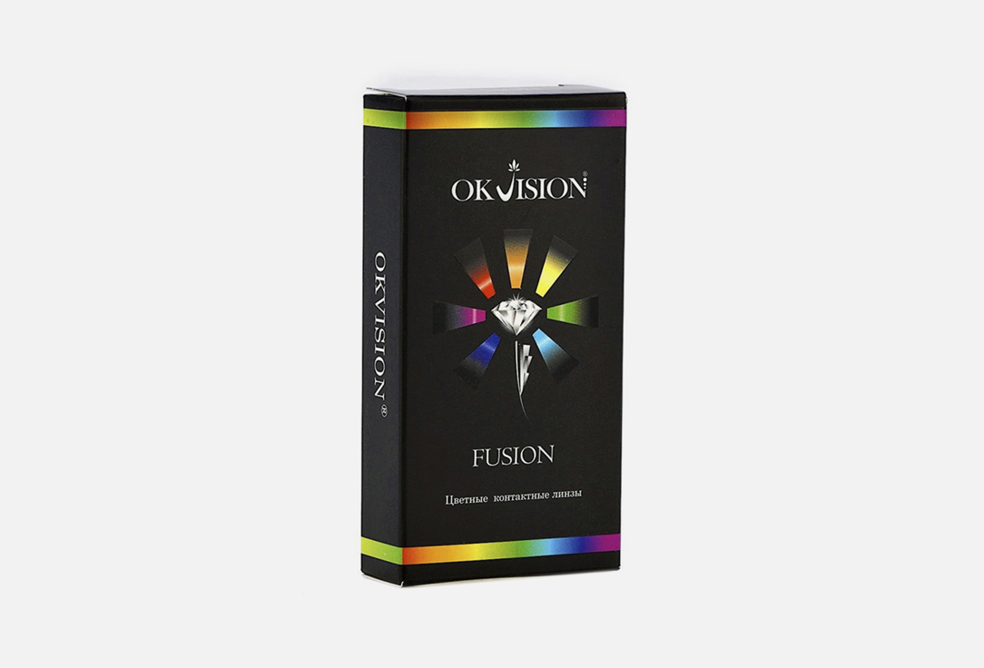 Цветные контактные линзы, квартальные OKVISION Fusion bc 8,6, dia 14, 2 шт -3.00 оптическая сила