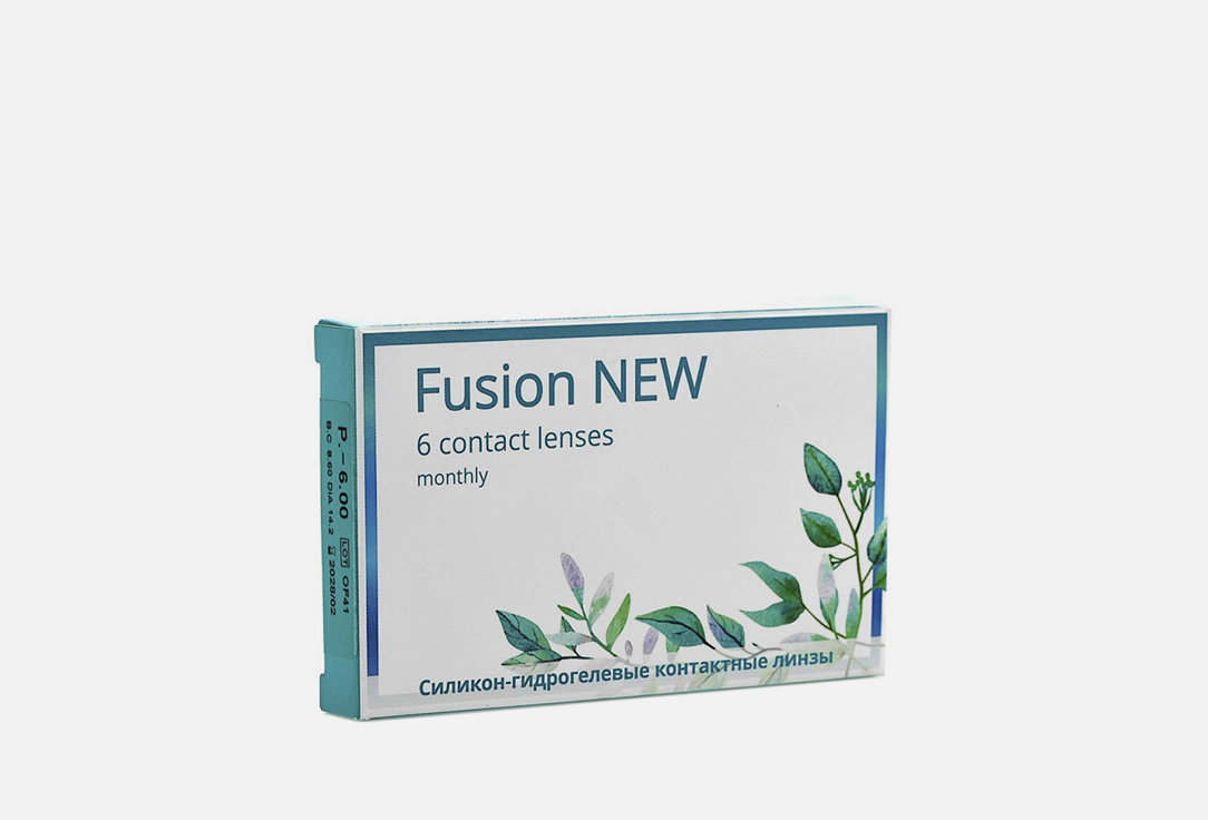 Мягкие контактные линзы ежемесячные OKVISION Fusion New bc 8,6, dia 14.2, 6 шт -2.50 оптическая сила