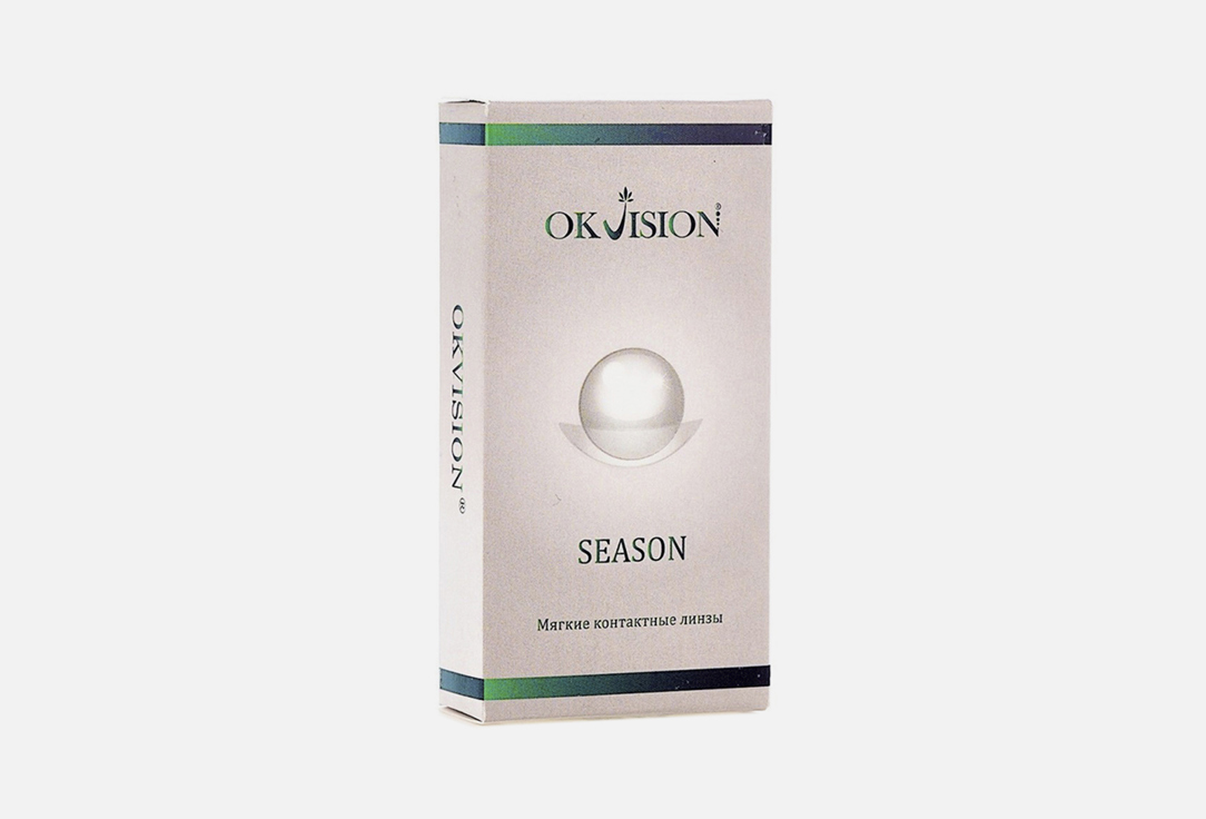 Мягкие контактные линзы, квартальные OKVISION Season bc 8,6, dia 14, 2 шт -1.00 оптическая сила
