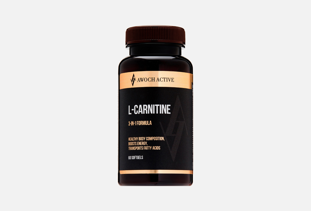 Изображение товара БАД для снижения веса Awoch Active L-Carnitine 400 mg, Green tea 200 mg, CLA 1120 mg в капсулах