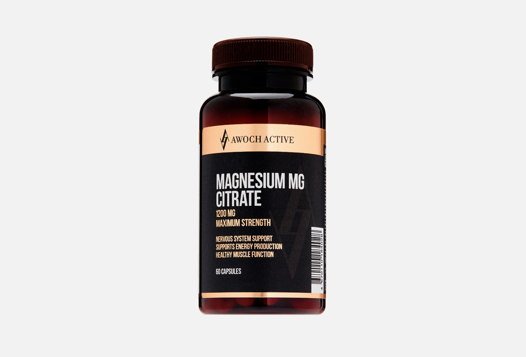 Изображение товара Магний Awoch Active Magnesium Citrate 1200 mg в капсулах