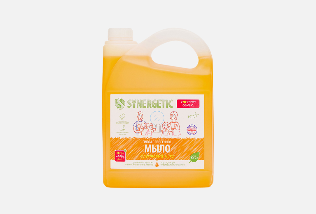 

Жидкое мыло SYNERGETIC, Фруктовый микс 2.75 л