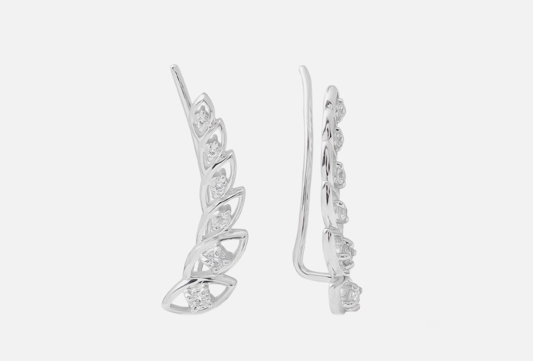 Серьги серебряные Pepela Jewelry Climber Petal Earrings 