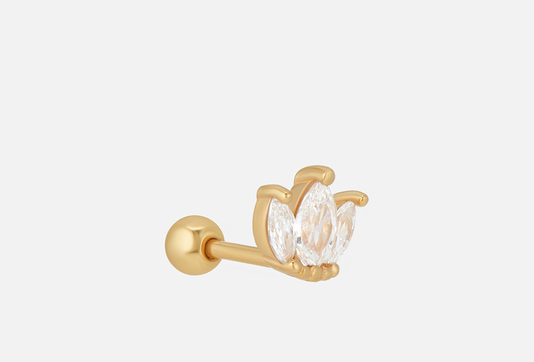 Изображение товара Серьга для пирсинга серебряная Dita One с фианитами