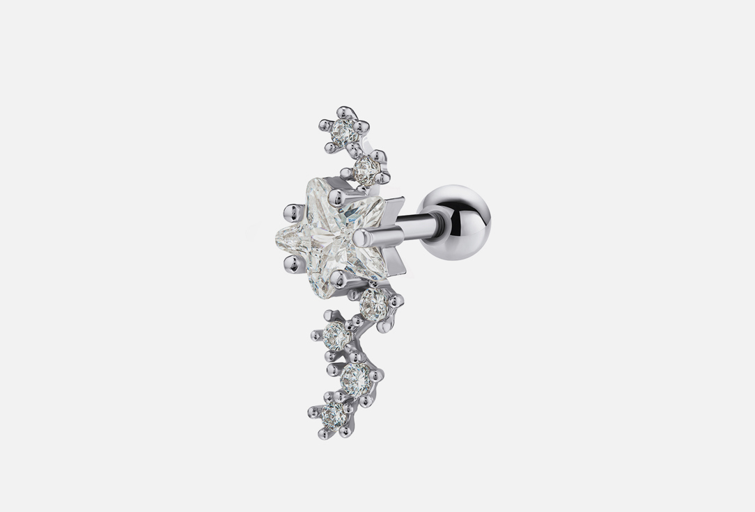 Изображение товара Серебряная серьга для пирсинга хеликса с фианитами Dita One