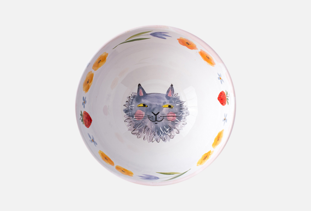 Изображение товара Глубокая тарелка Odaryadarya Мур-мур 450 мл ручная роспись керамика