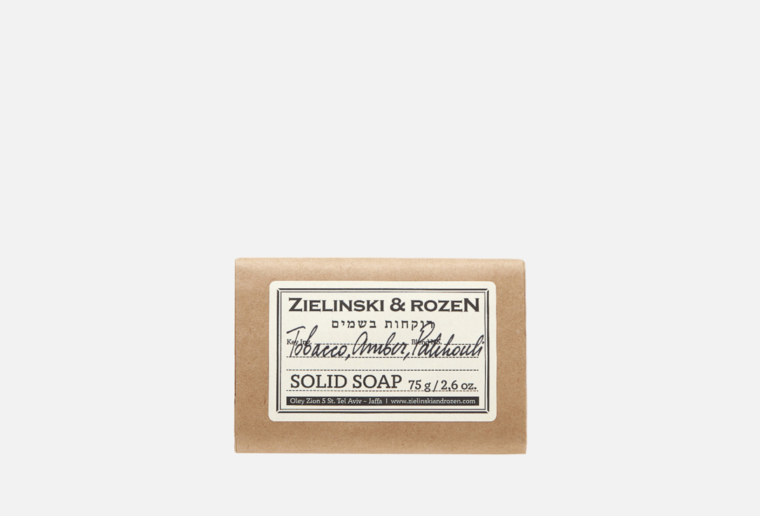 

Твердое мыло ZIELINSKI & ROZEN, Tobacco, Amber, Patchouli 75 г