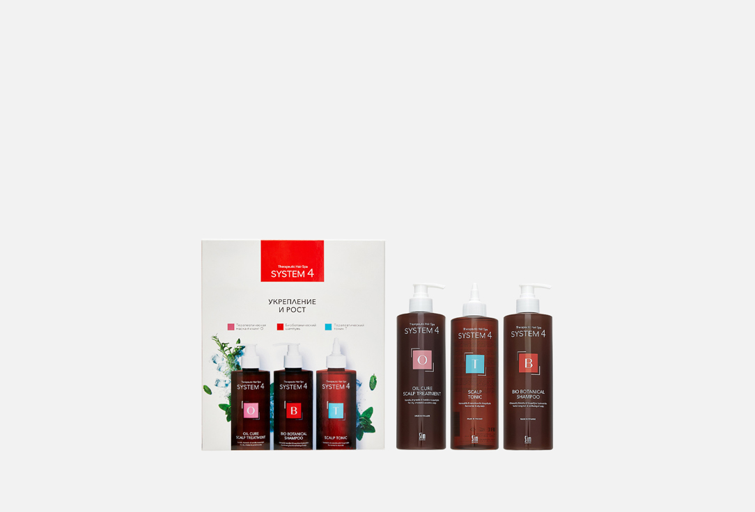 Изображение товара Комплексный набор ухода за волосами System 4 укрепление и рост 3 средства