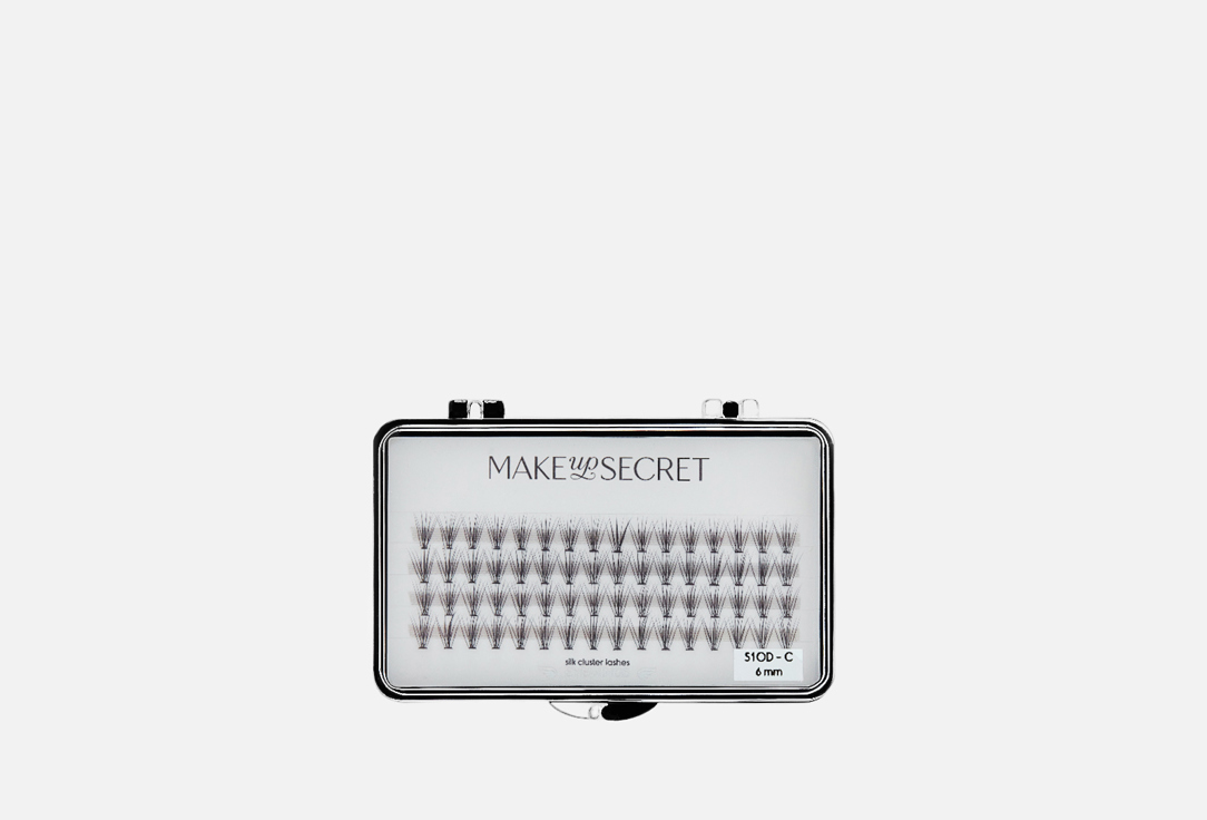 

Пучки для ресниц 6 мм MAKE UP SECRET, Черный, Silk cluster lashes S10D-C 60 шт