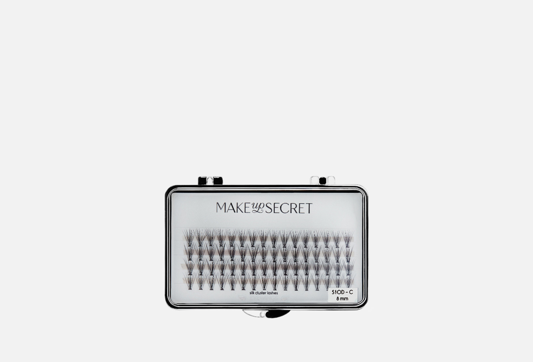 

Пучки для ресниц 8 мм MAKE UP SECRET, Черный, Silk cluster lashes S10D-C 60 шт