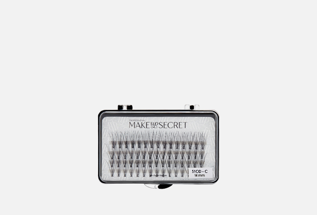 

Пучки для ресниц 14 мм MAKE UP SECRET, Черный, Silk cluster lashes S10D-C 60 шт
