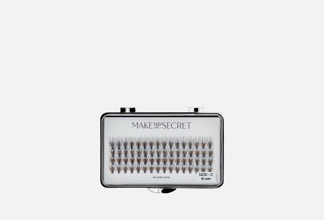 

Пучки для ресниц 10 мм MAKE UP SECRET, Черный, Silk cluster lashes S20D-C 60 шт