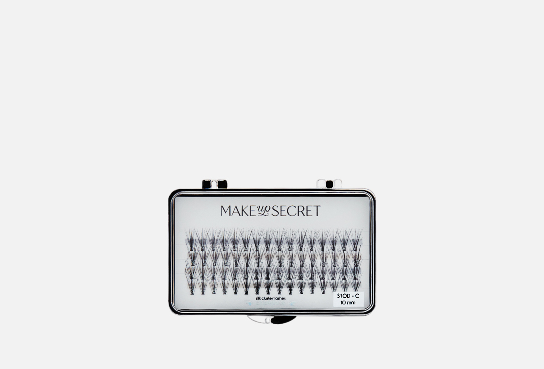 

Пучки для ресниц 10 мм MAKE UP SECRET, Черный, Silk cluster lashes S10D-C 60 шт