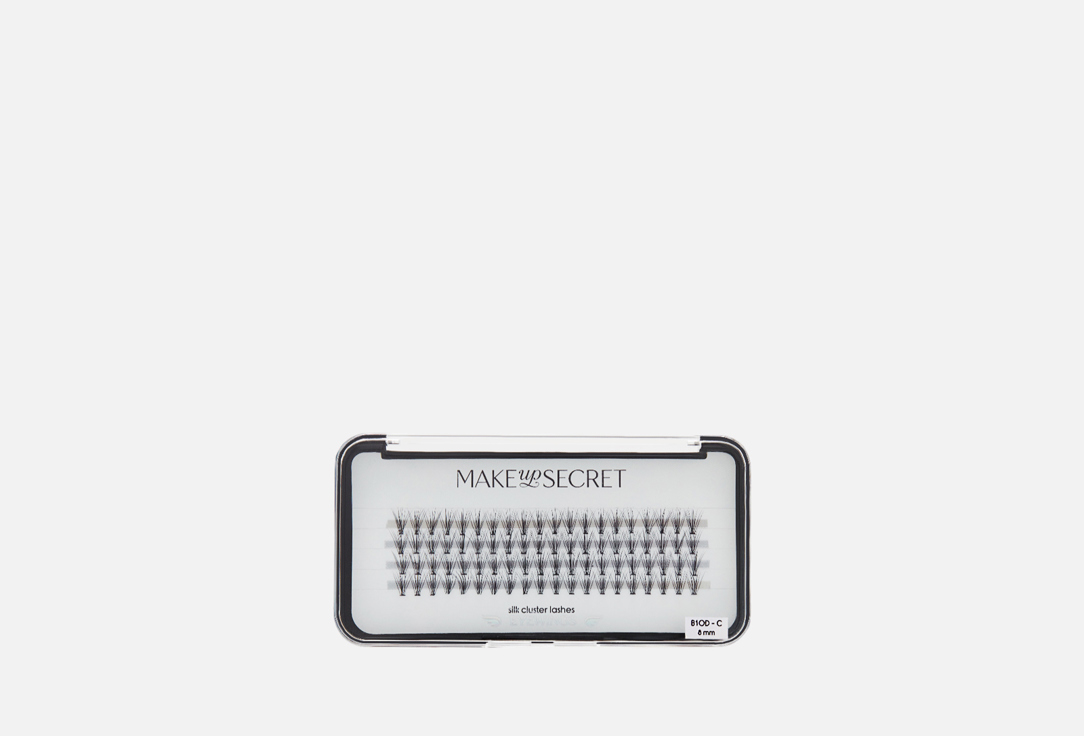 

Пучки для ресниц 8 мм MAKE UP SECRET, Черный, Silk cluster lashes B10D-C 80 шт