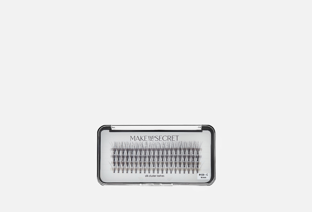 

Пучки для ресниц 14 мм MAKE UP SECRET, Черный, Silk cluster lashes B10D-C 80 шт