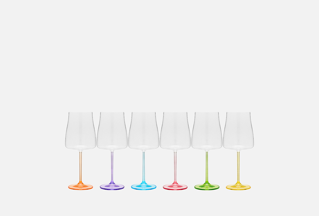 

Набор бокалов для вина CRYSTALEX, Прозрачный, Alex RAINBOW FRESH 6 шт