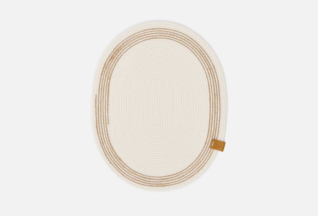 

Плейсматы OLALA HOME, Бежевый, Овальные, Молоко-джут 2 шт