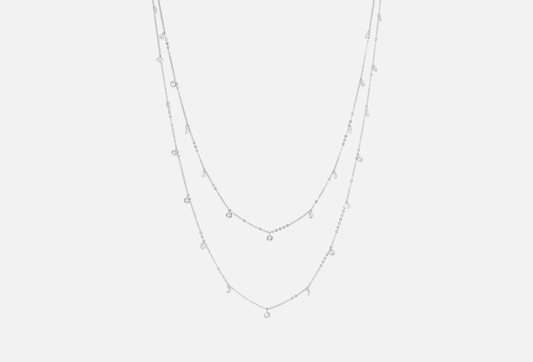 

Колье серебряное JUVEDEL, С подвеской с фианитами 45 мл