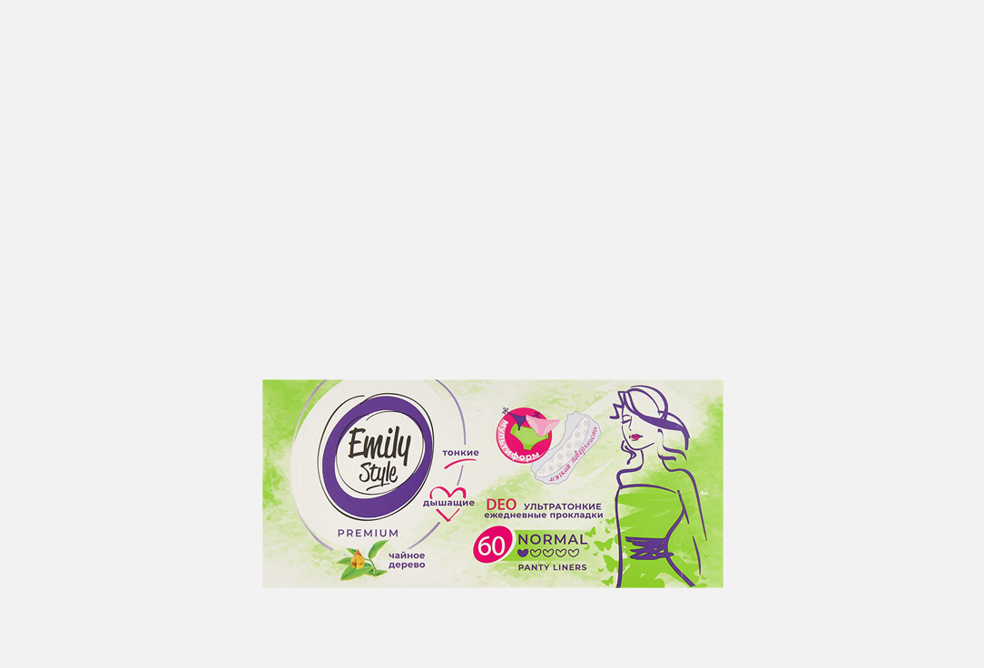 

Прокладки ежедневные EMILY STYLE, Multiform Deo, чайное дерево 60 шт