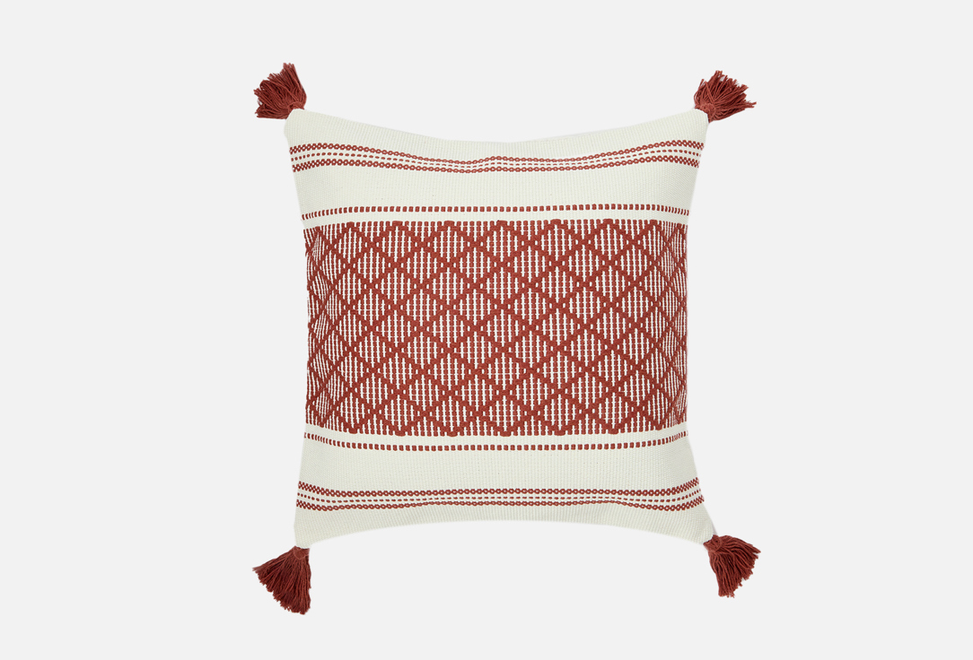 

Наволочка декоративная ЭТЕЛЬ, Принт, Сканди, бордо, 45х45 1 шт