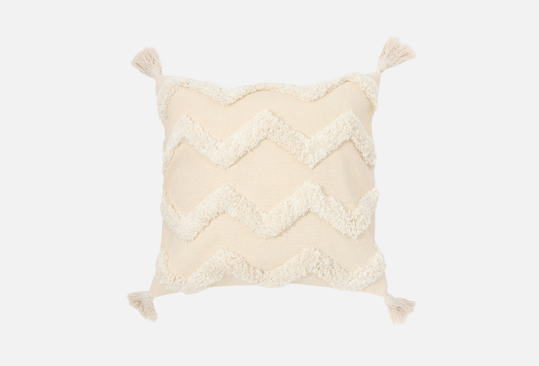 

Наволочка декоративная ЭТЕЛЬ, Розовый, Бохо, молочный, 45х45 1 шт