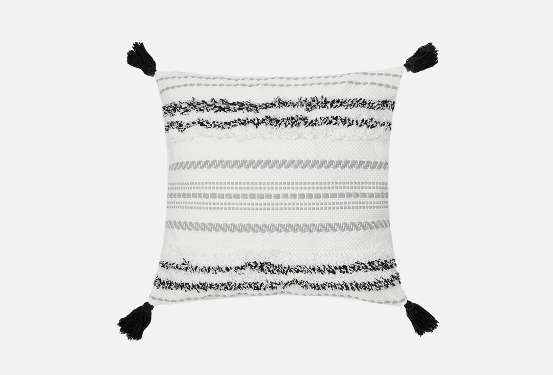 Изображение товара Чехол на подушку Этель бохо Line, черный, 45х45