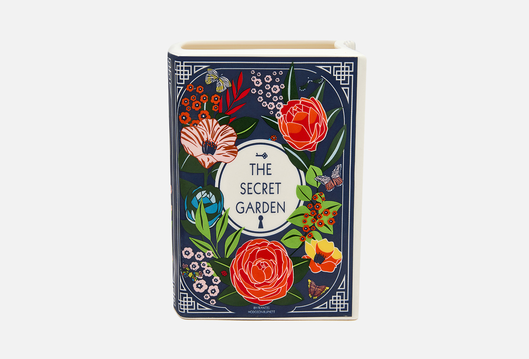 

Ваза-книга ROOMI, Принт, The Secret Garden, темно-синяя 850 мл